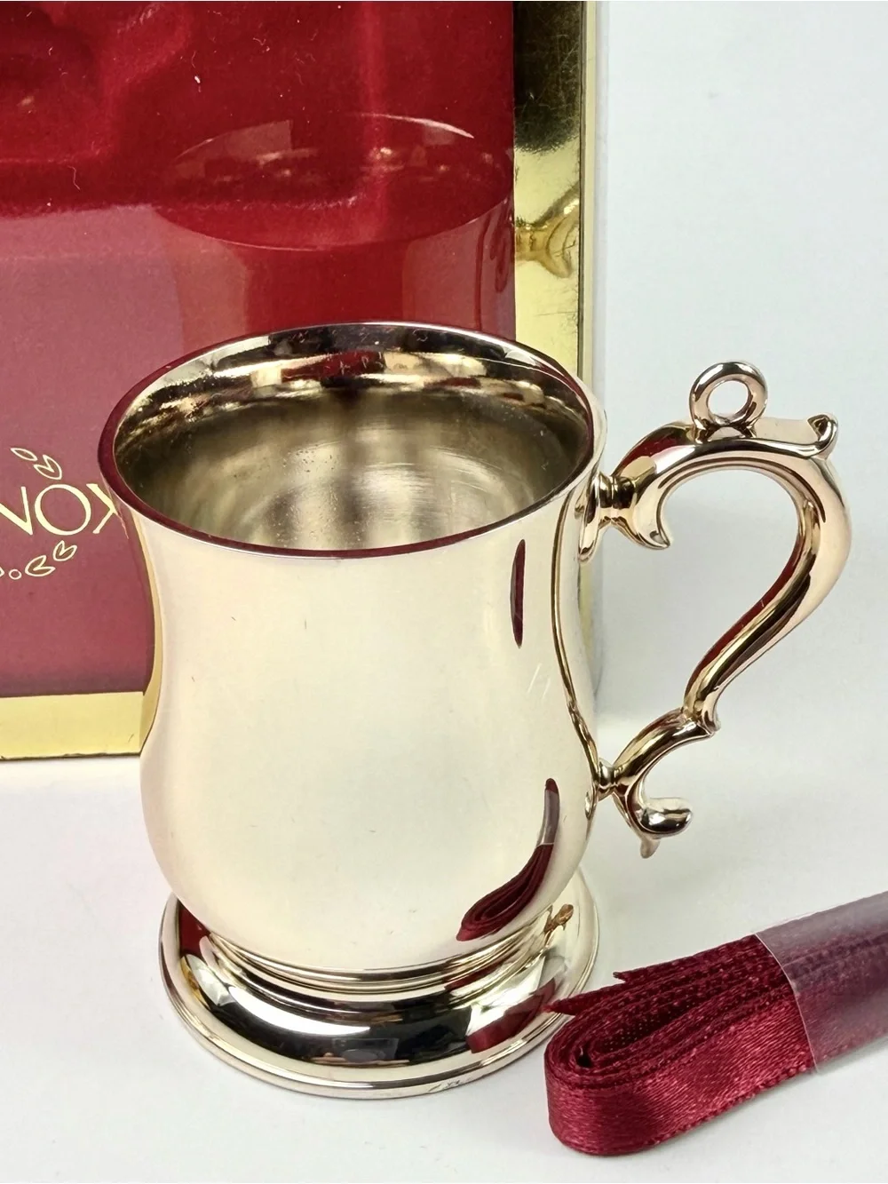 Lenox Williamsburg Cheers Mini Tankard Ornament Silver Plated Boxed Colonial Mug